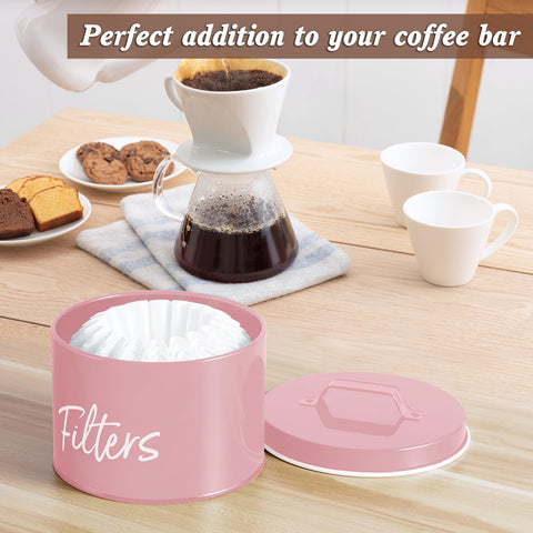 DRASTAR filter holder on counter preserves filter shape and keeps supplies tidy