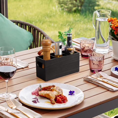 DRASTAR compact utensil caddy fits party tables and home setups