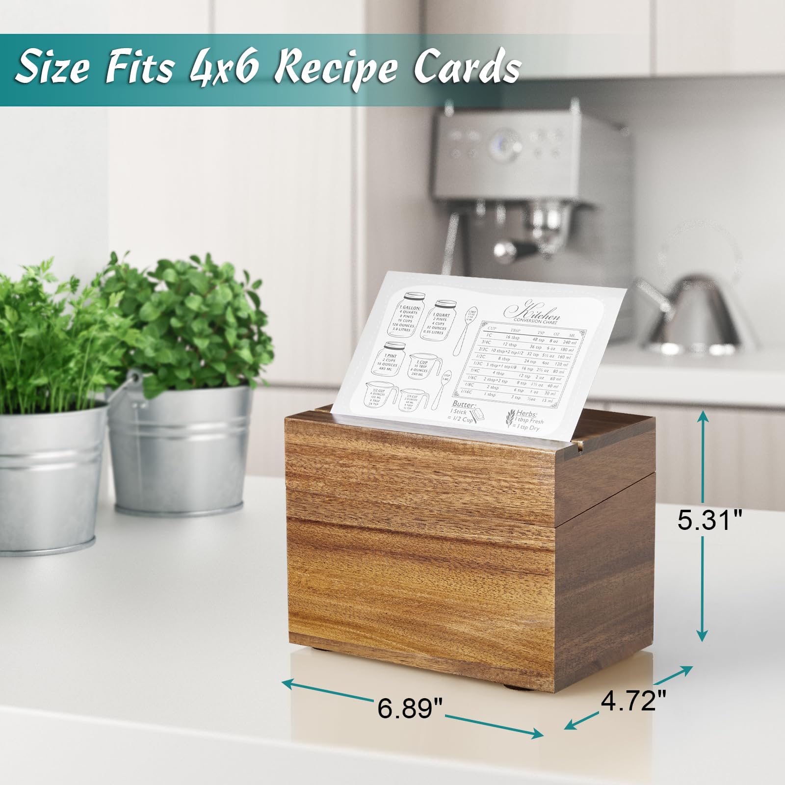 DRASTAR lid groove holds the current recipe card within reach while cooking.