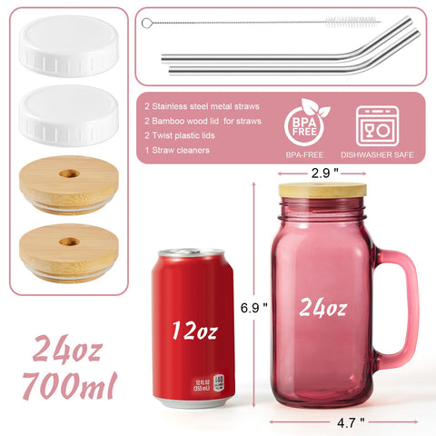 DRASTAR mason jar with lid and two metal straws keeps drinks bug-free