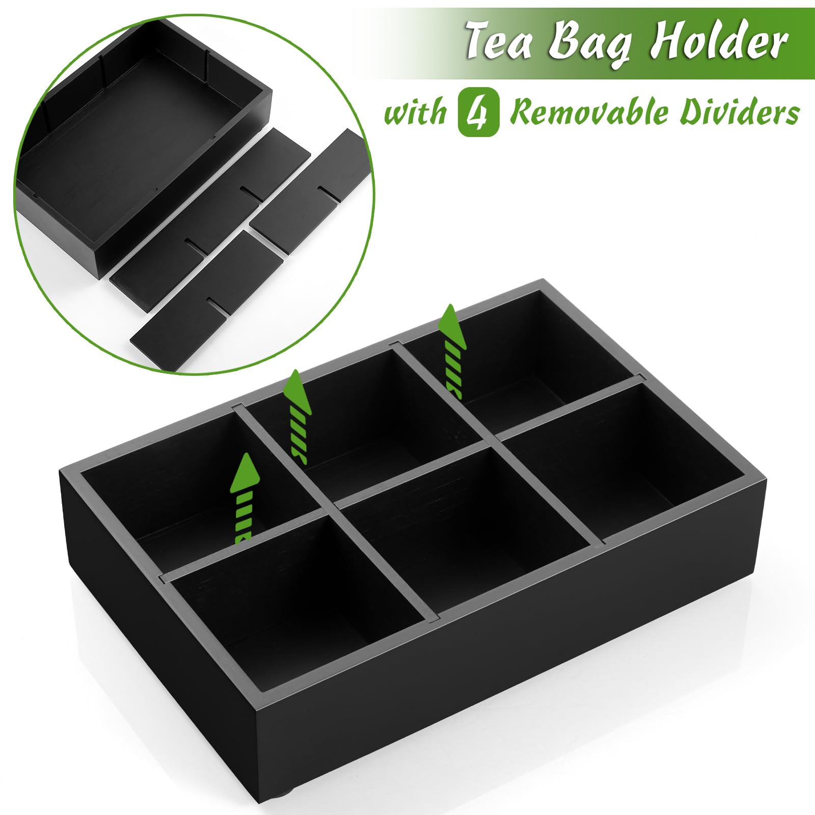DRASTAR multifunctional wooden organizer for small items beyond tea