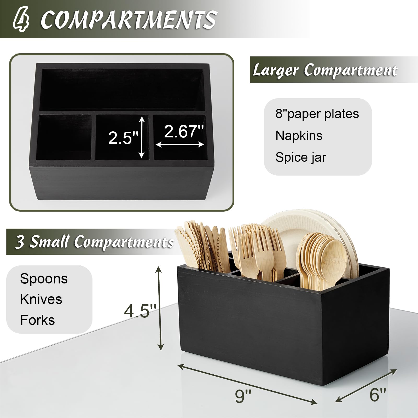 DRASTAR wooden utensil holder adds rustic style while saving counter space.