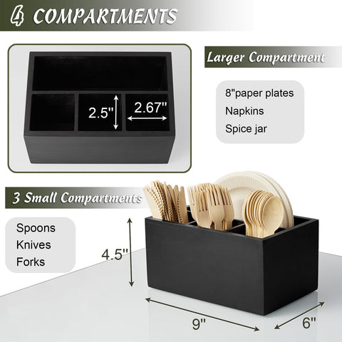 DRASTAR wooden utensil holder adds rustic style while saving counter space.