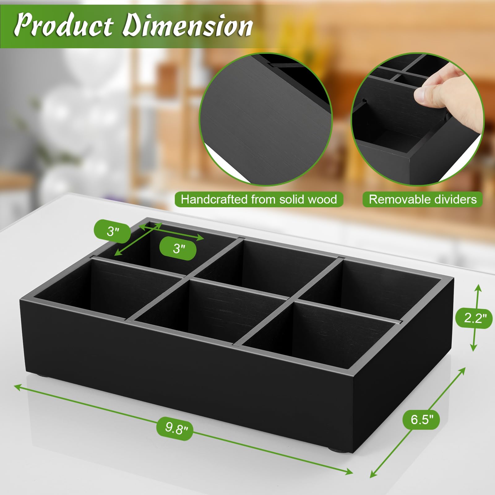 DRASTAR solid wood tea bag holder highlights craftsmanship and durability