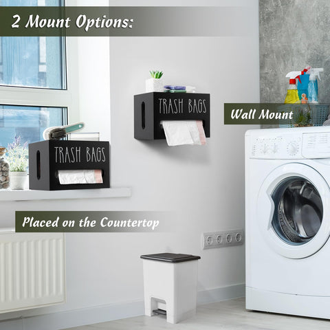 DRASTAR trash bag dispenser on countertop for quick access during cleanup
