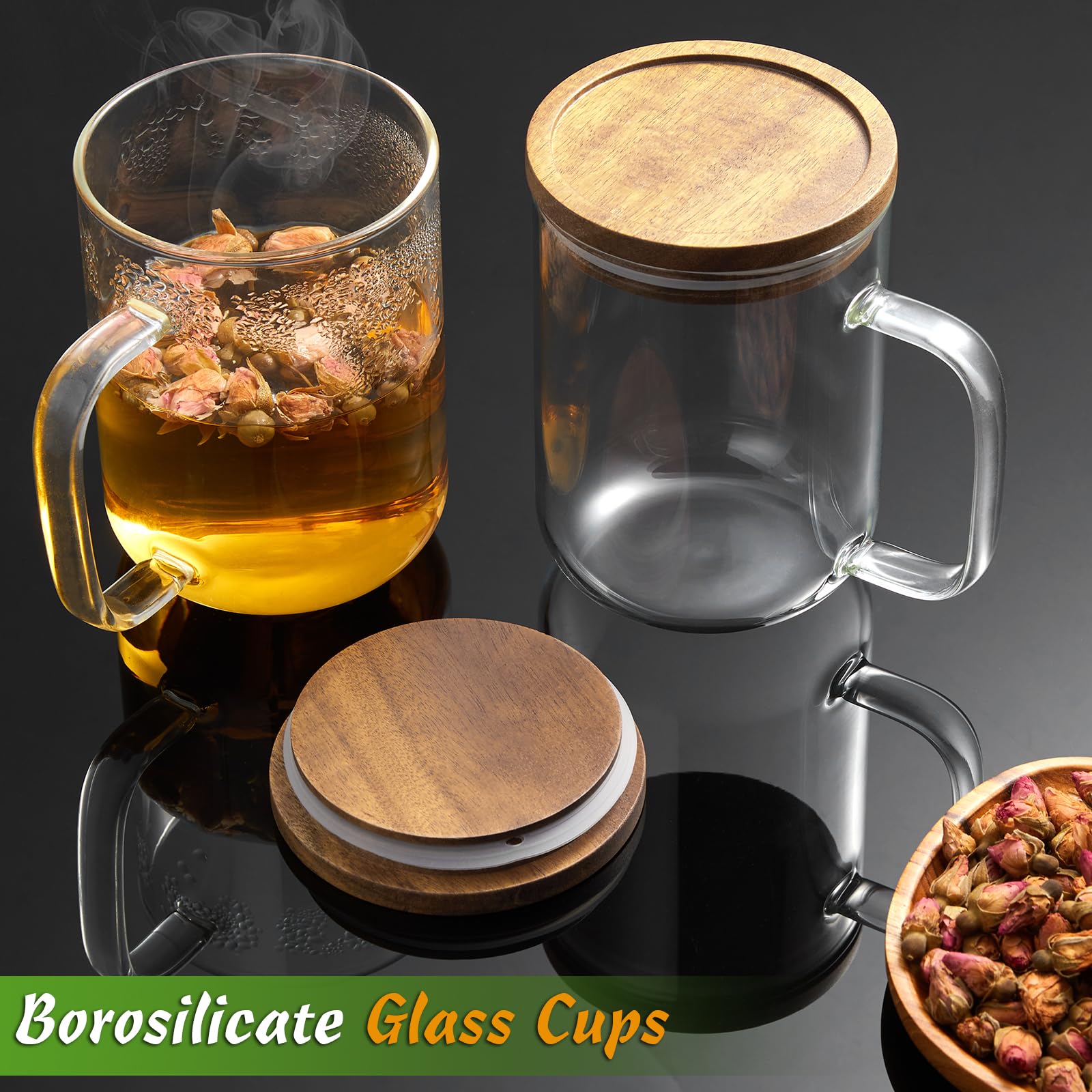 DRASTAR clear mug showcases coffee art and drink strength