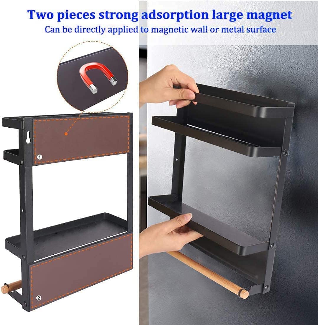 Removable wood rod on Dr.BeTree rack holds towels or wraps neatly.