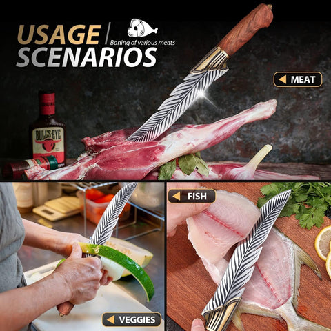 Dream Reach Feather Knife Viking-inspired design for unique kitchen flair