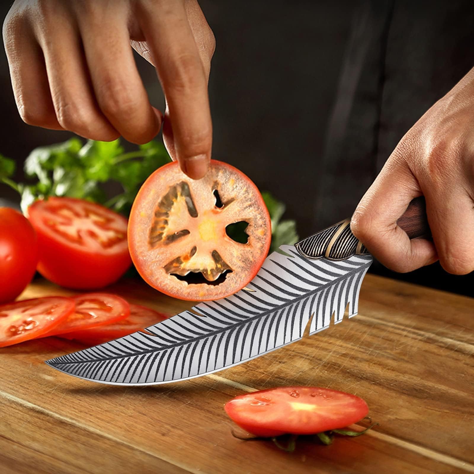 Dream Reach hand-forged tip boning knife demonstrates craftsmanship for durable, accurate cuts.