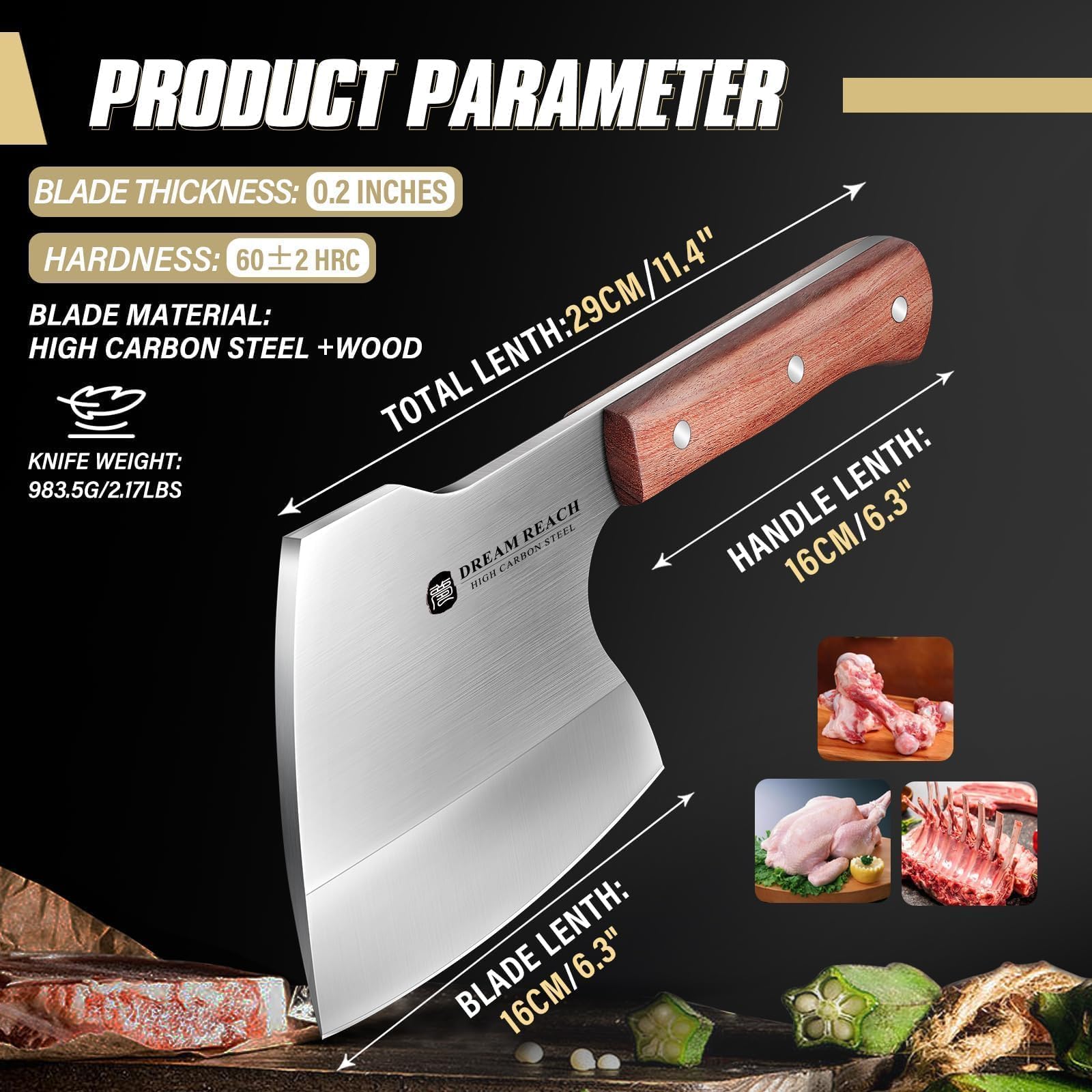 Dream Reach high carbon steel blade highlighting durable edge retention