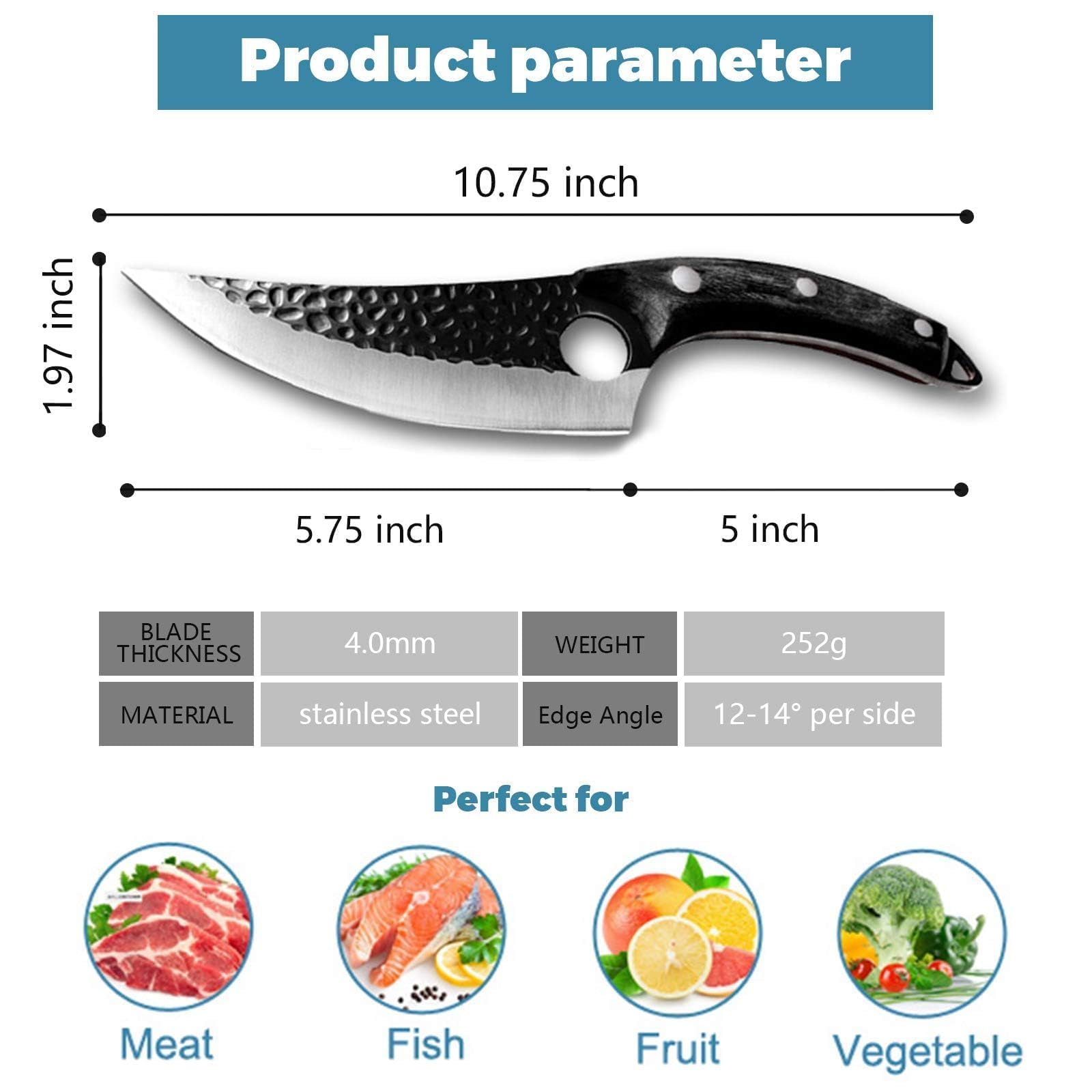 Dream Reach Huusk Viking Knife handle grip detail for secure control.