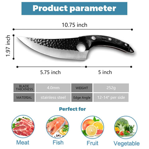 Dream Reach Huusk Viking Knife handle grip detail for secure control.