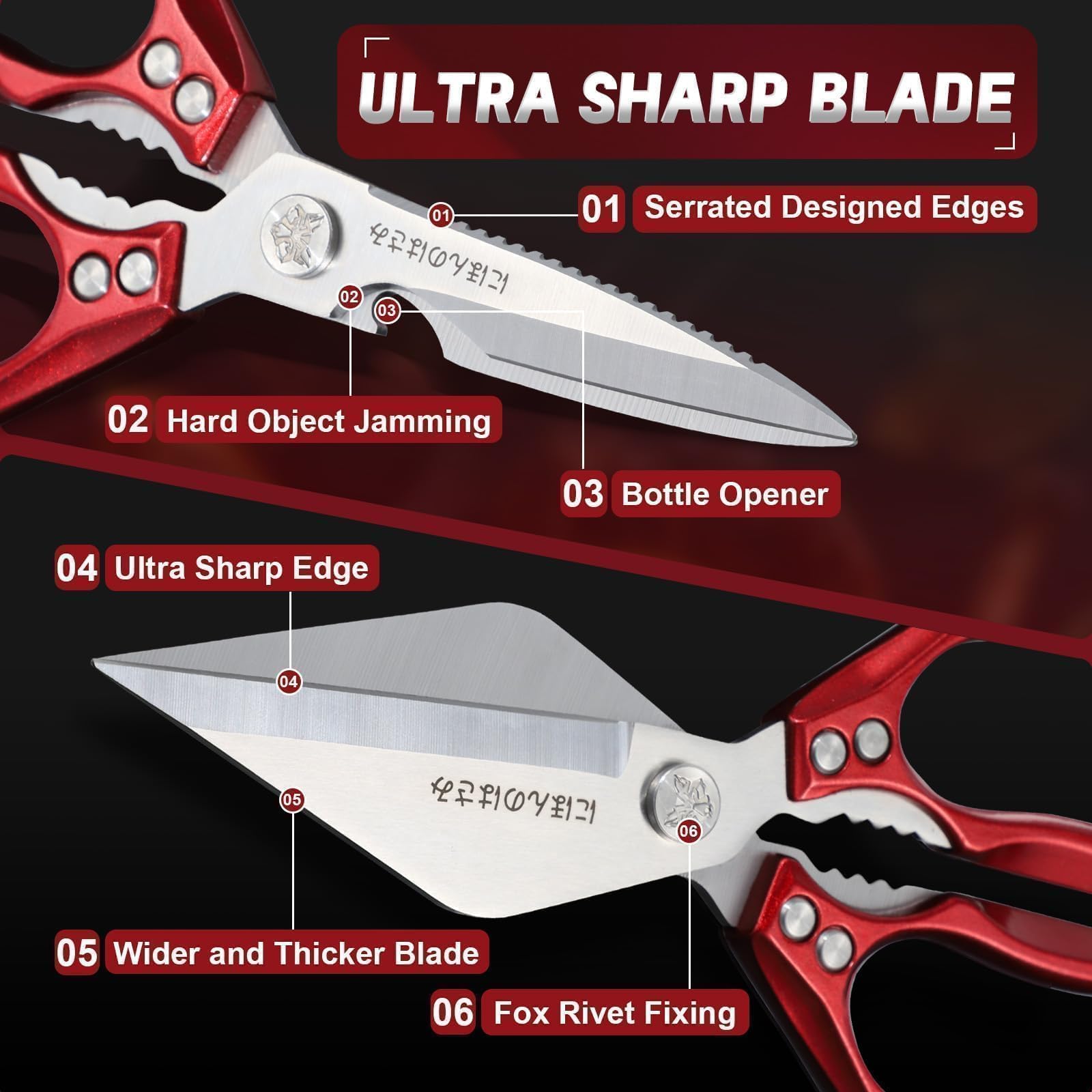 Dream Reach Poultry-focused shears show disarticulation-ready joints with precise cuts.