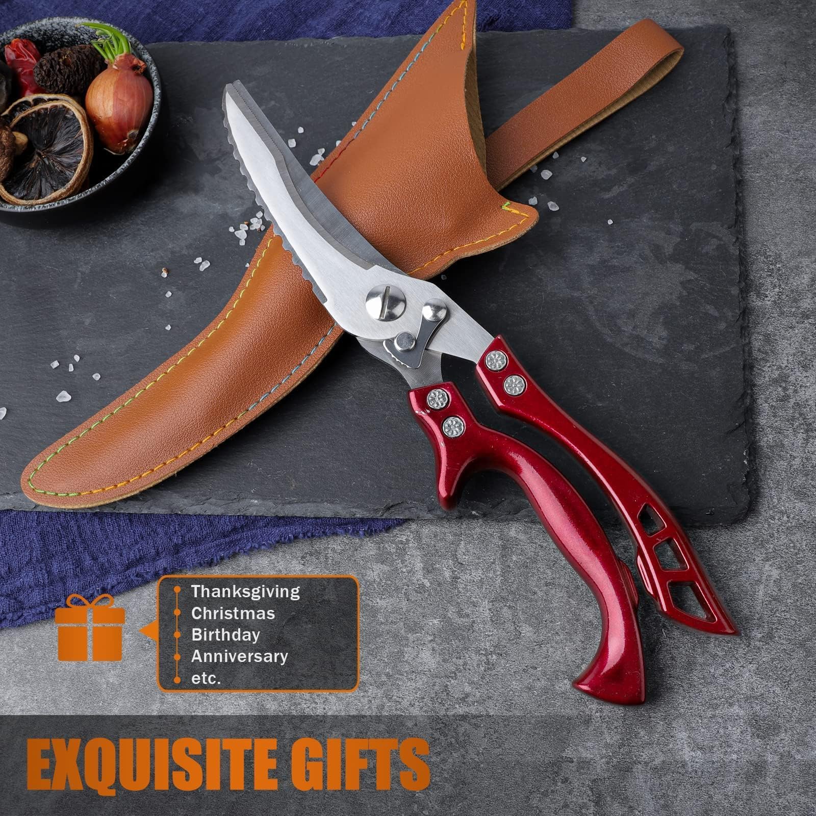 Dream Reach multipurpose kitchen scissors for poultry, fish, and general tasks.