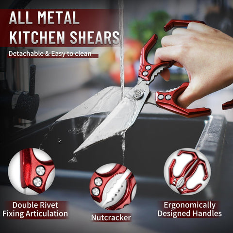 Dream Reach Poultry Shears bone-cutting capability demonstrated for meat prep.