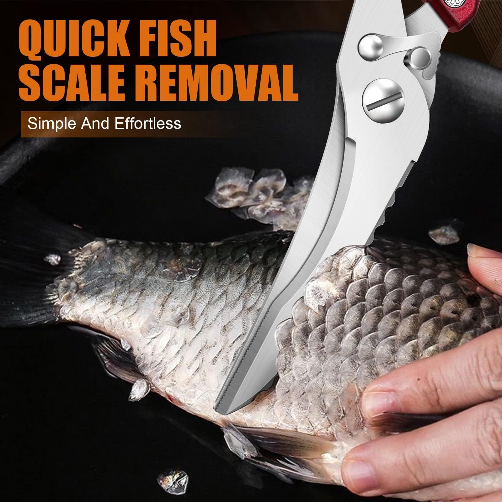 Dream Reach spring loaded poultry shears reduce hand fatigue during repeated cuts.