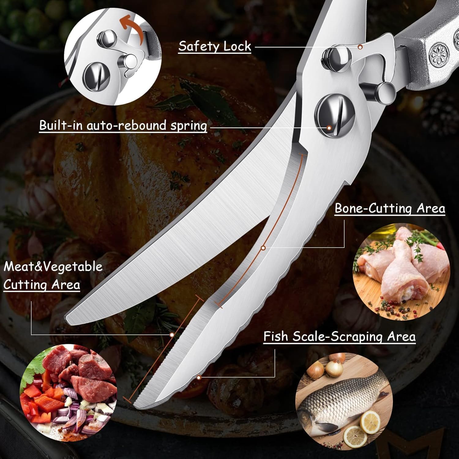 Dream Reach stainless steel blades resist rust and stay sharp longer