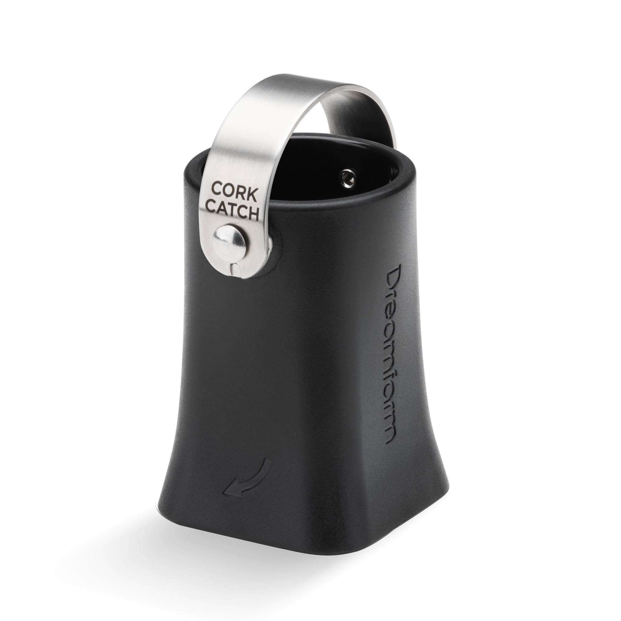 Dreamfarm Champop bottle opener demonstrates safe cork extraction with a twist.