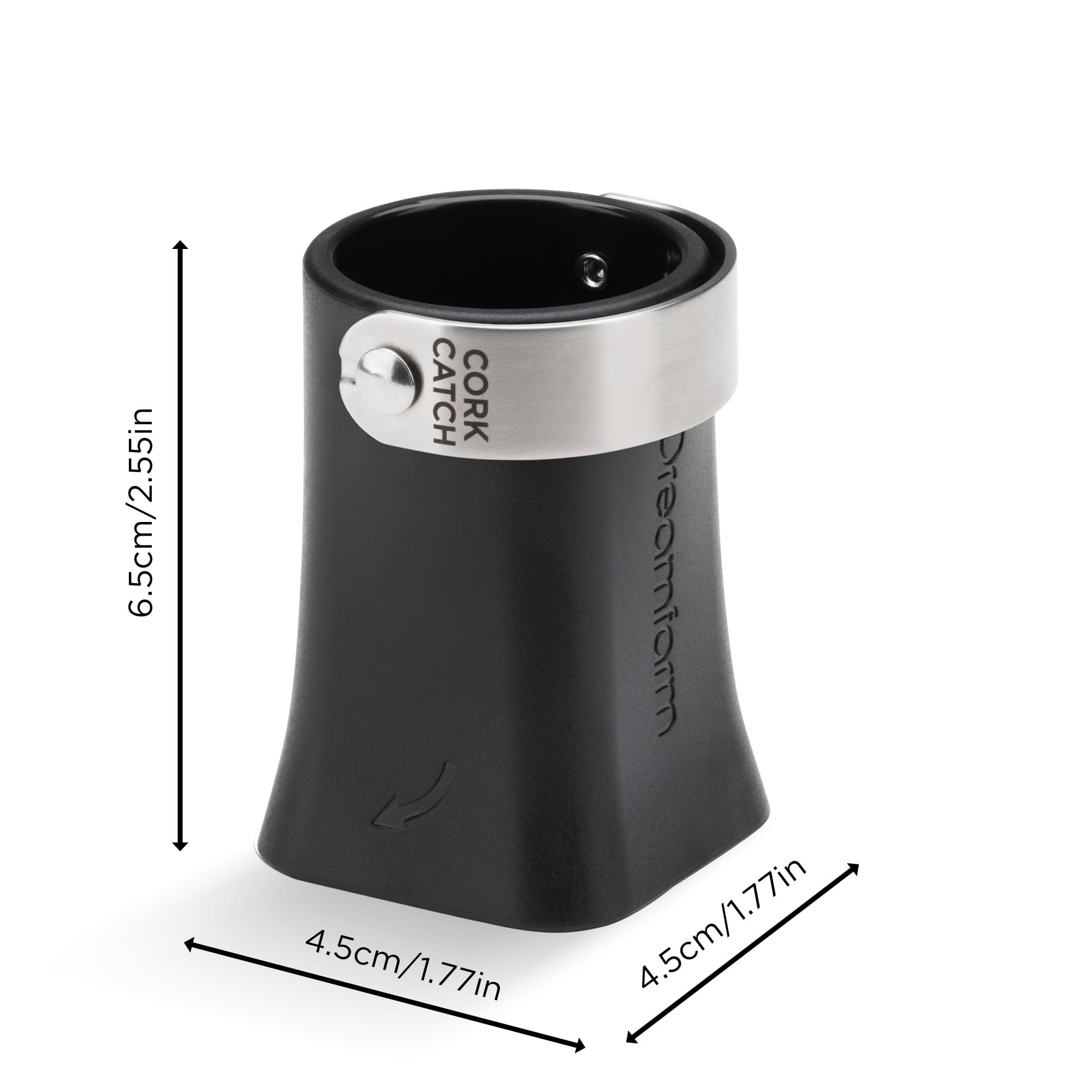 Dreamfarm Champop cork popper captures the cork upright for controlled release.