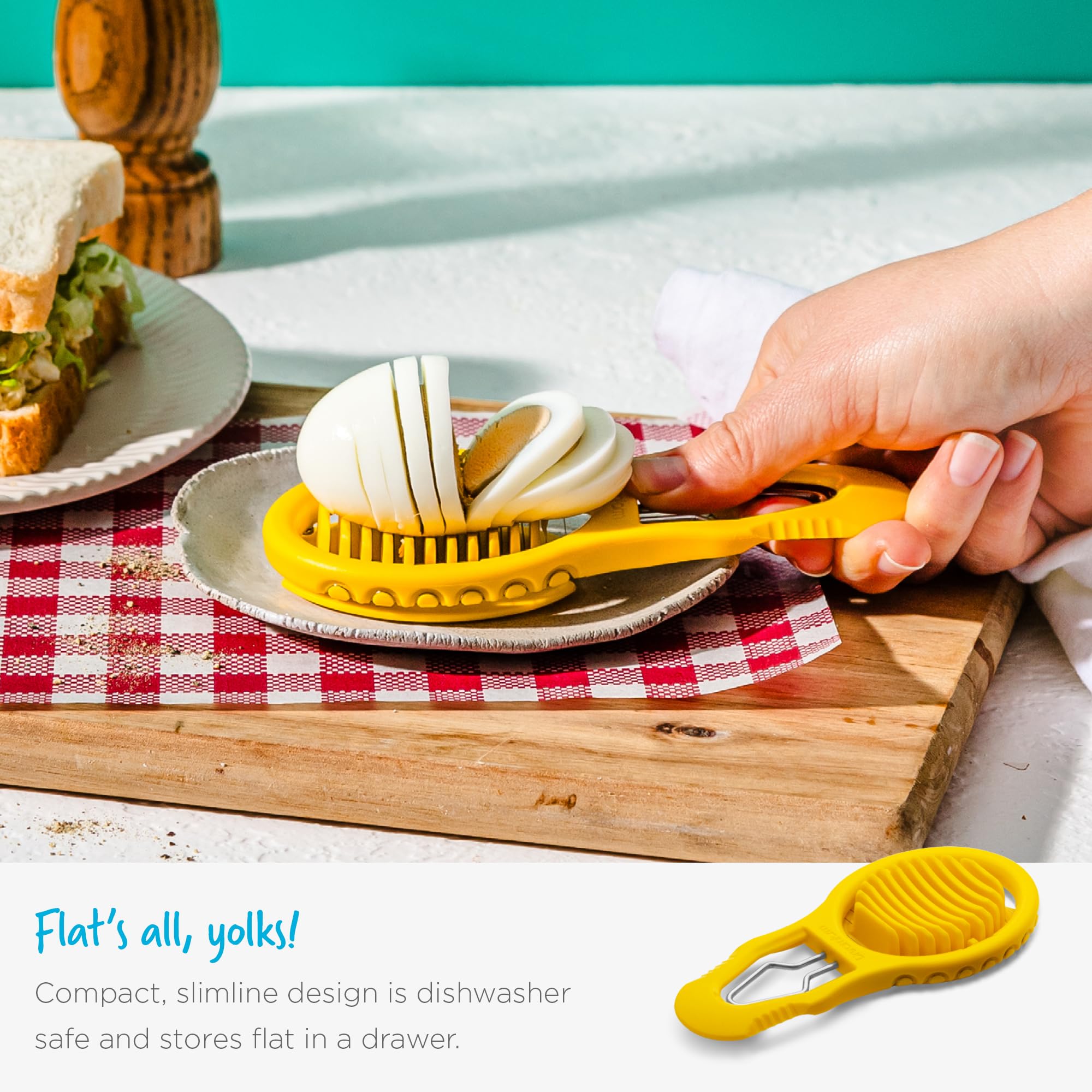 Dreamfarm Eggler easy-peel-action supports clean, consistent peeling results