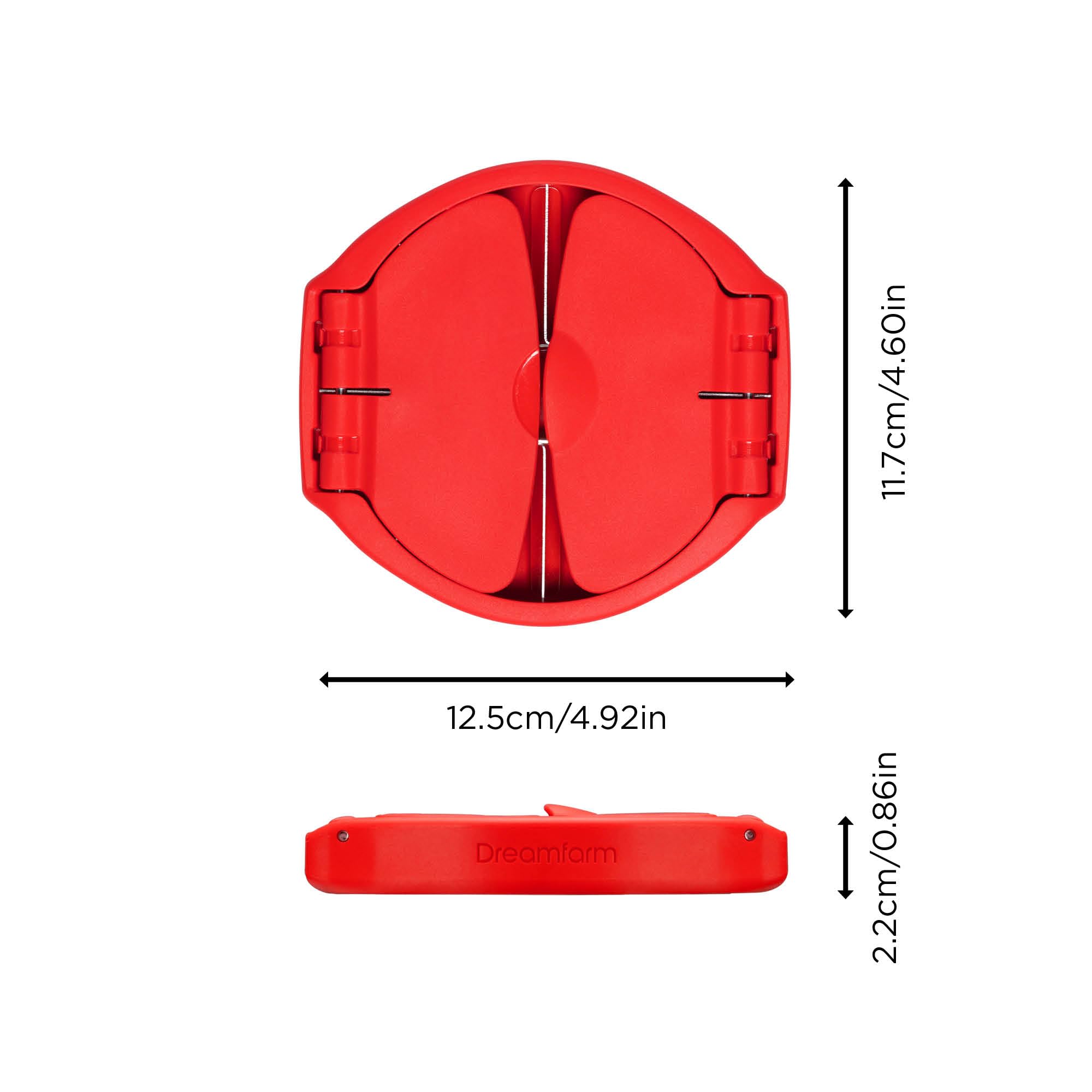 Dreamfarm Flapple base locks securely for safe storage of blades after use.