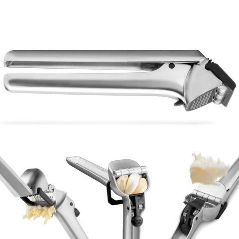 Dreamfarm Garject eject peels illustrates easy disposal after mincing