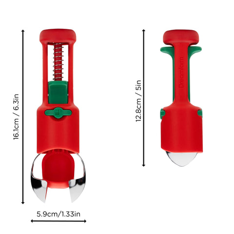 Dreamfarm Hullapit tomato core remover delivering precise blemish-free slices.