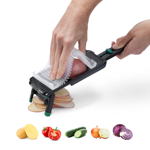 Dreamfarm Nocutu closed blade storage showcases safe storage lock feature.