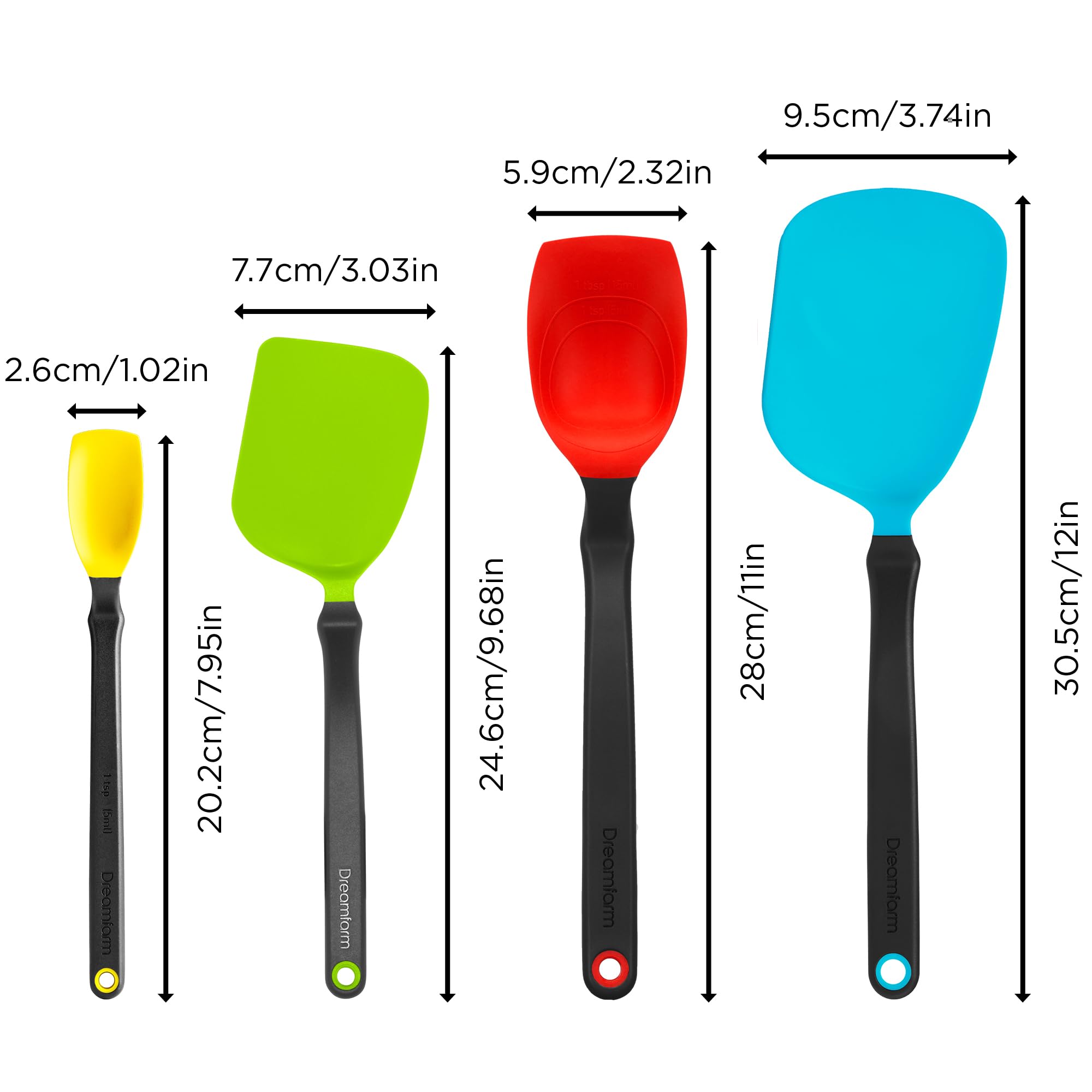 Dreamfarm Supoon deep-scooping-head aids precise measuring while cooking