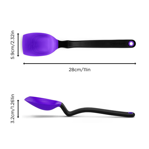 Dreamfarm Supoon silicone scraping tip removes residue effectively