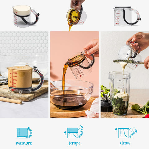 Dreamfarm Upcup reveals 1/3 cup measurement for even batter scoops