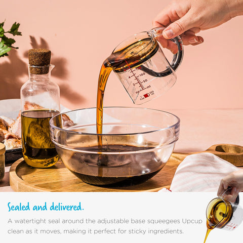 Dreamfarm Upcup demonstrates a water-tight seal for wipe-clean movement