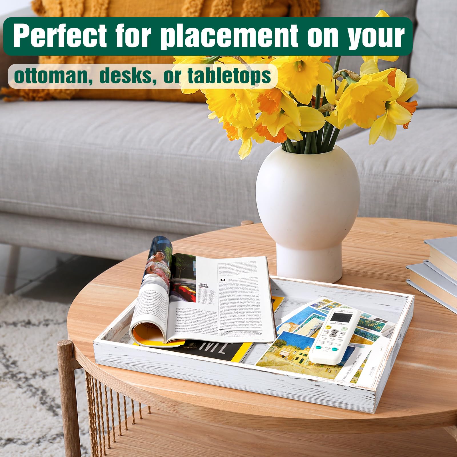 Dreamkey kitchen entryway organizer tray keeps remotes and keys neatly corralled