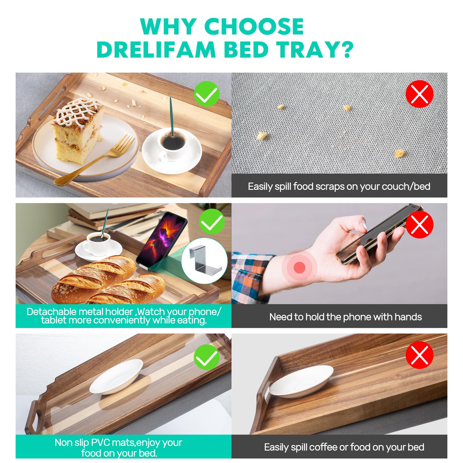 DRELIFAM non-slip mat keeps plates steady on the lap