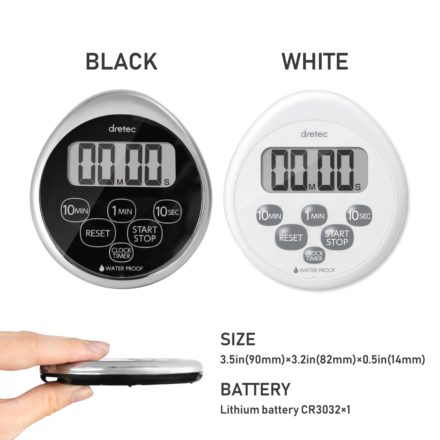 Dretec compact timer design fits pockets and travel.