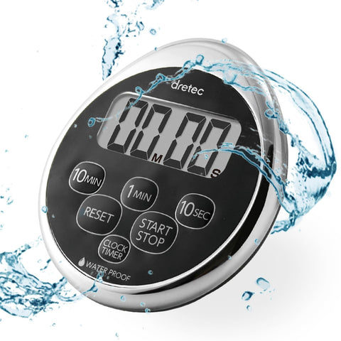 Dretec digital timer in shower clock, waterproof and easy-to-read.
