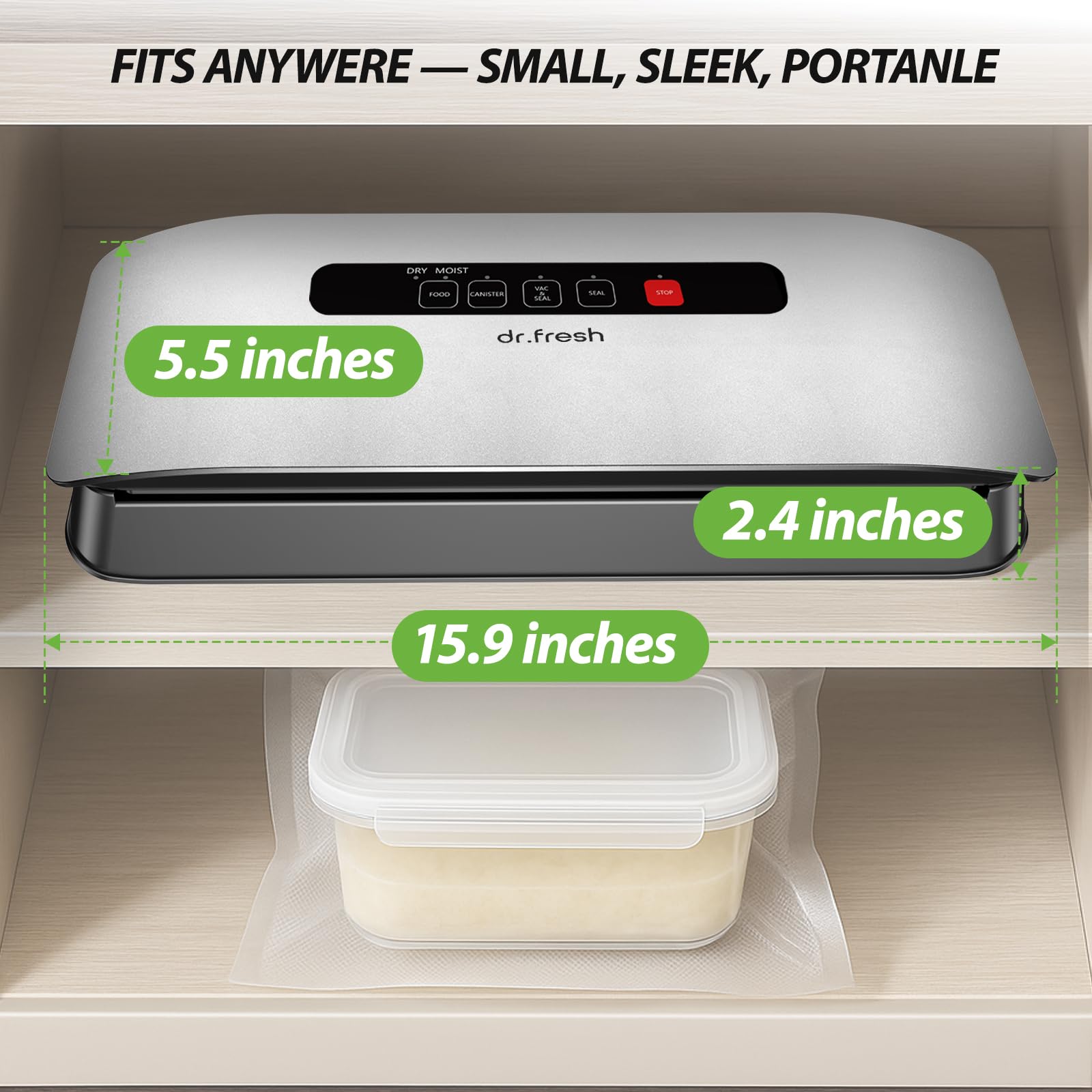 DR.Fresh compact design fits small kitchens for daily use