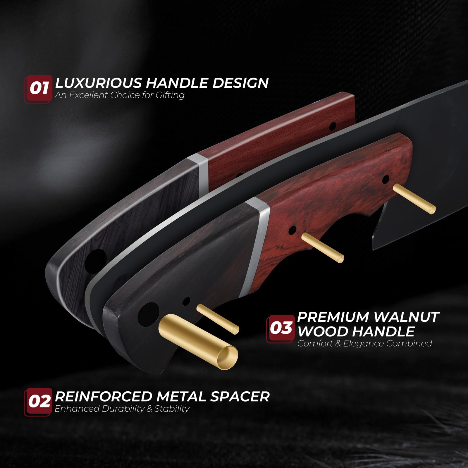 DRGSKL cleaver for heavy-duty chopping and control