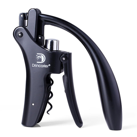 Drincarier compact rabbit wine opener in matte black for everyday use