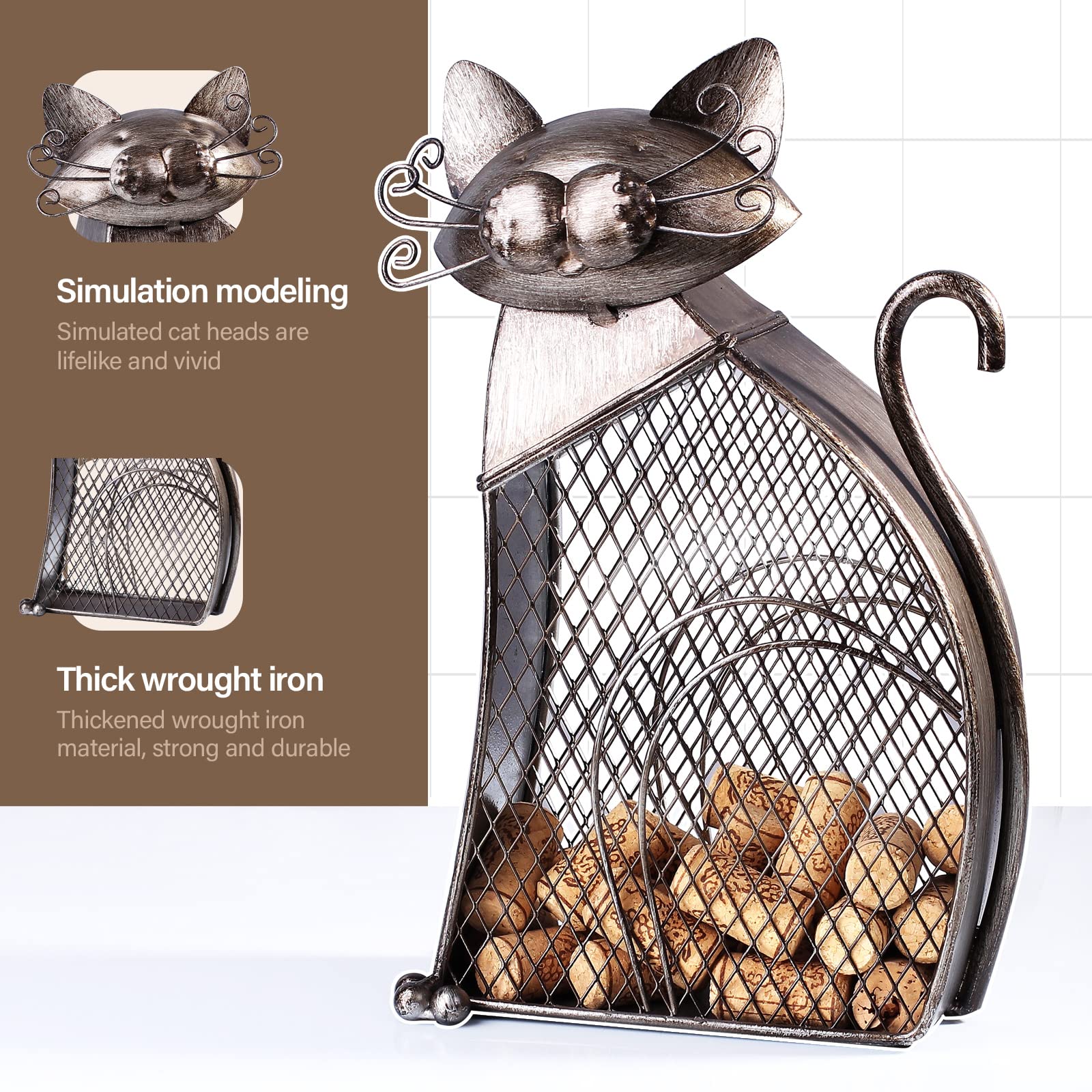 Drincarier cork storage decor on a corner shelf
