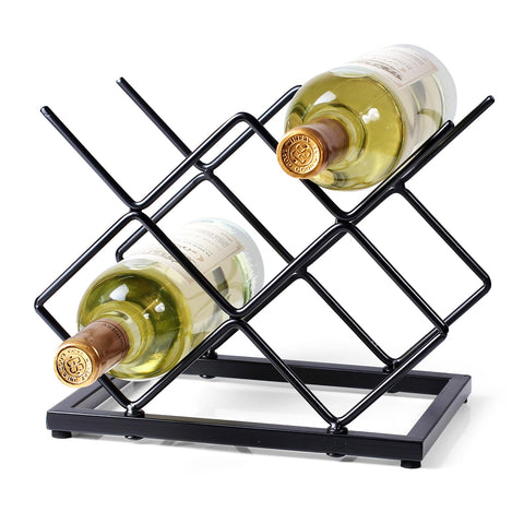 Drincarier countertop wine rack holds five bottles for compact kitchens.