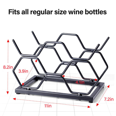 Drincarier countertop wine rack angled view showcases modern geometric design.