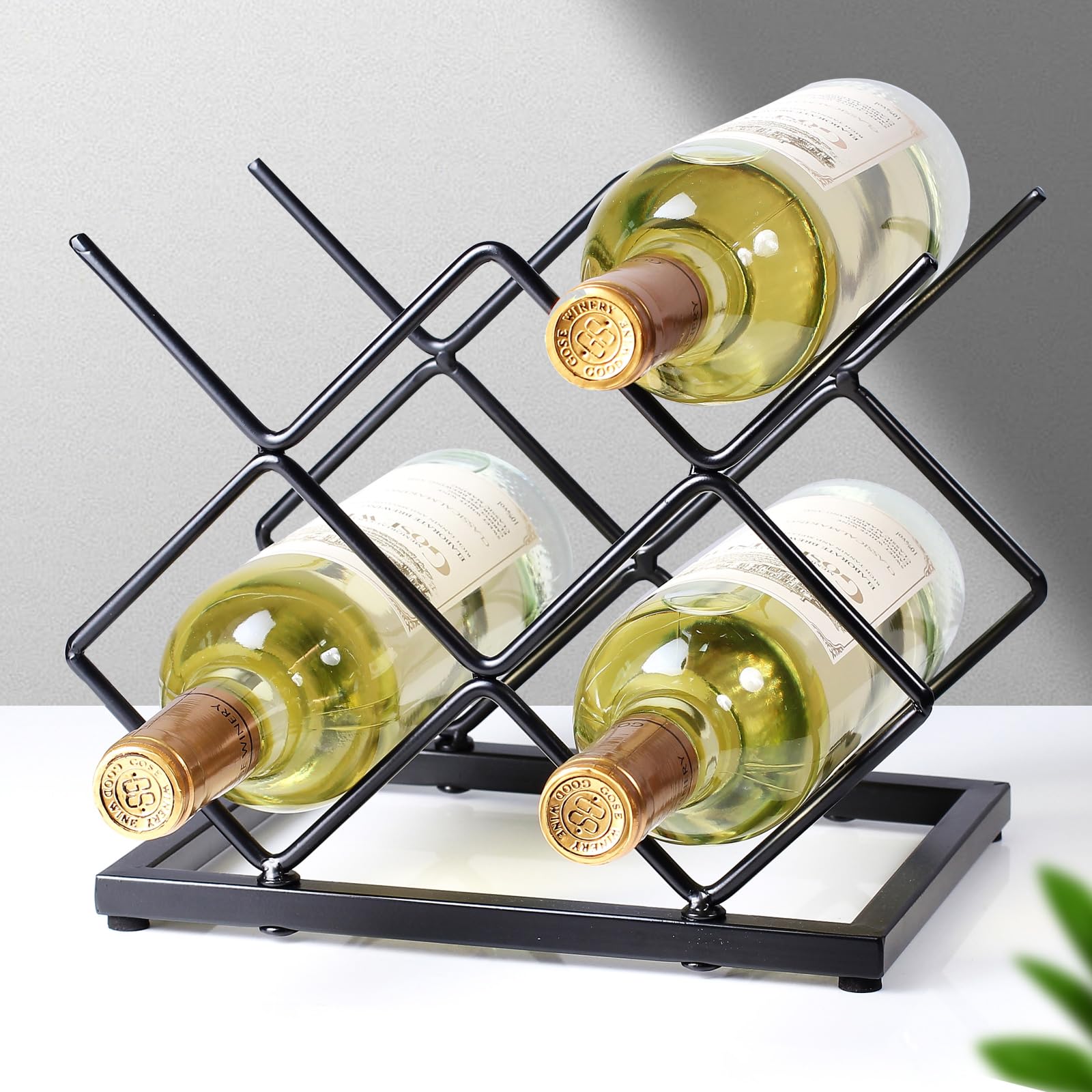 Drincarier display piece complements cabinets and pantries and makes bottles easy to grab.