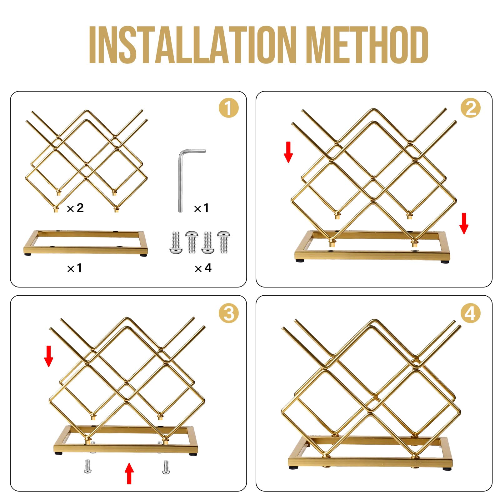 Geometric design from Drincarier complements contemporary decor and displays bottles.