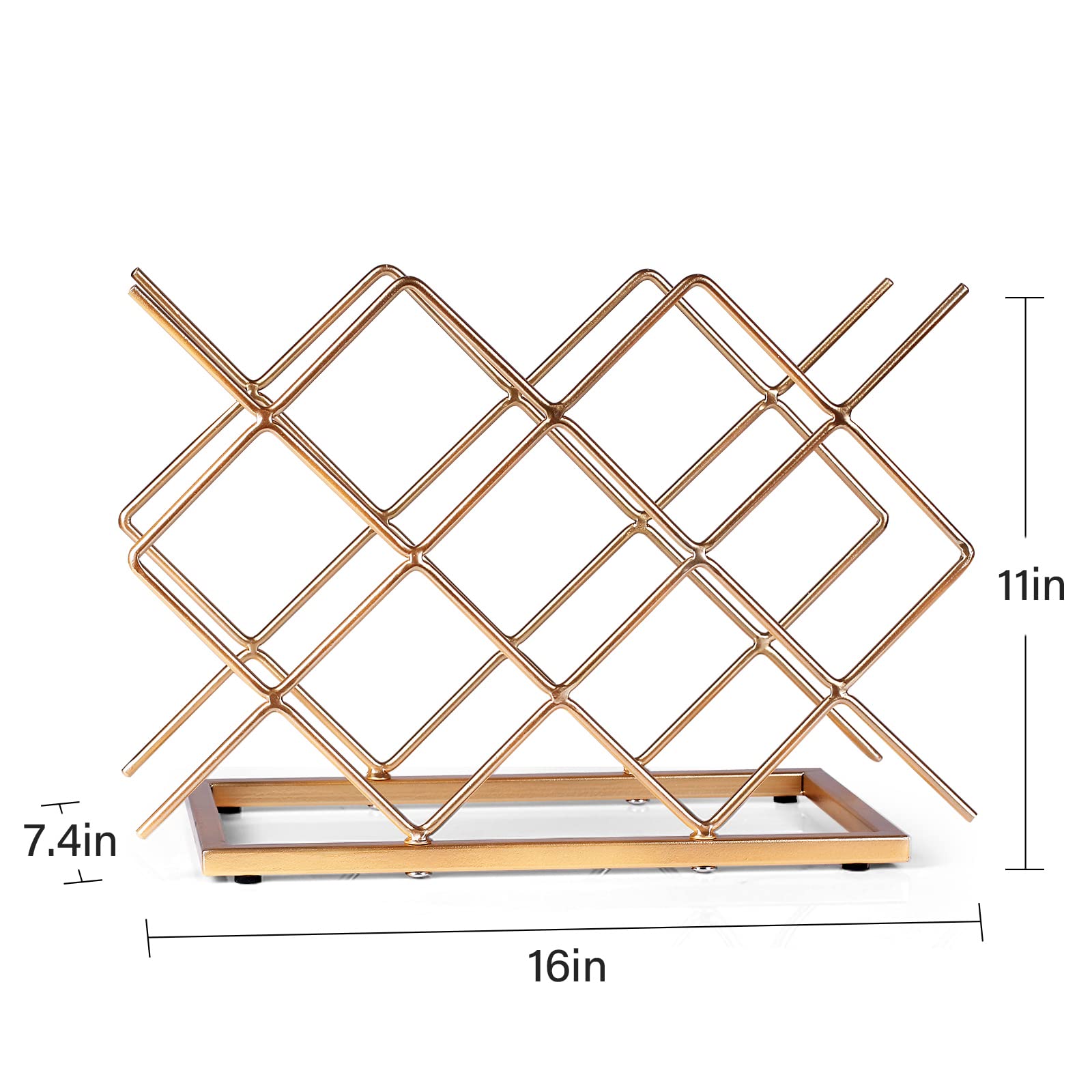 Drincarier makes a gift ready gold wine rack accent