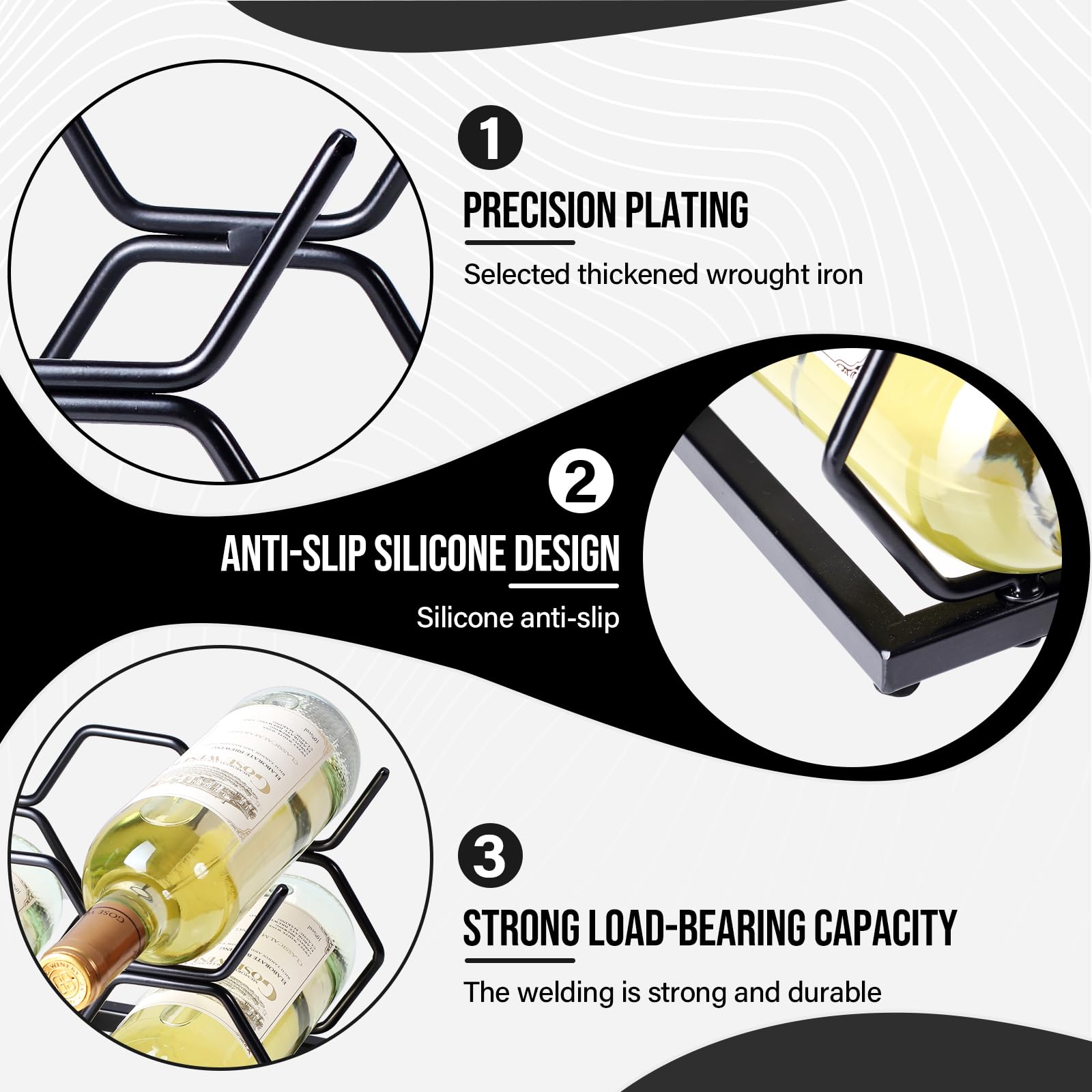 Drincarier rust-resistant powder coating finish protects against moisture.
