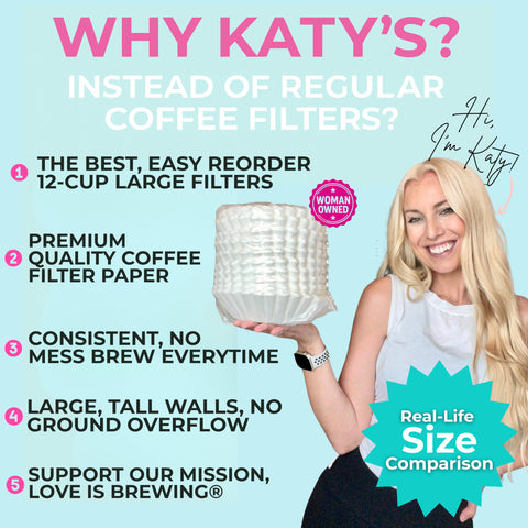 DRINK KATY'S filters fit various baskets for smooth cafe operations