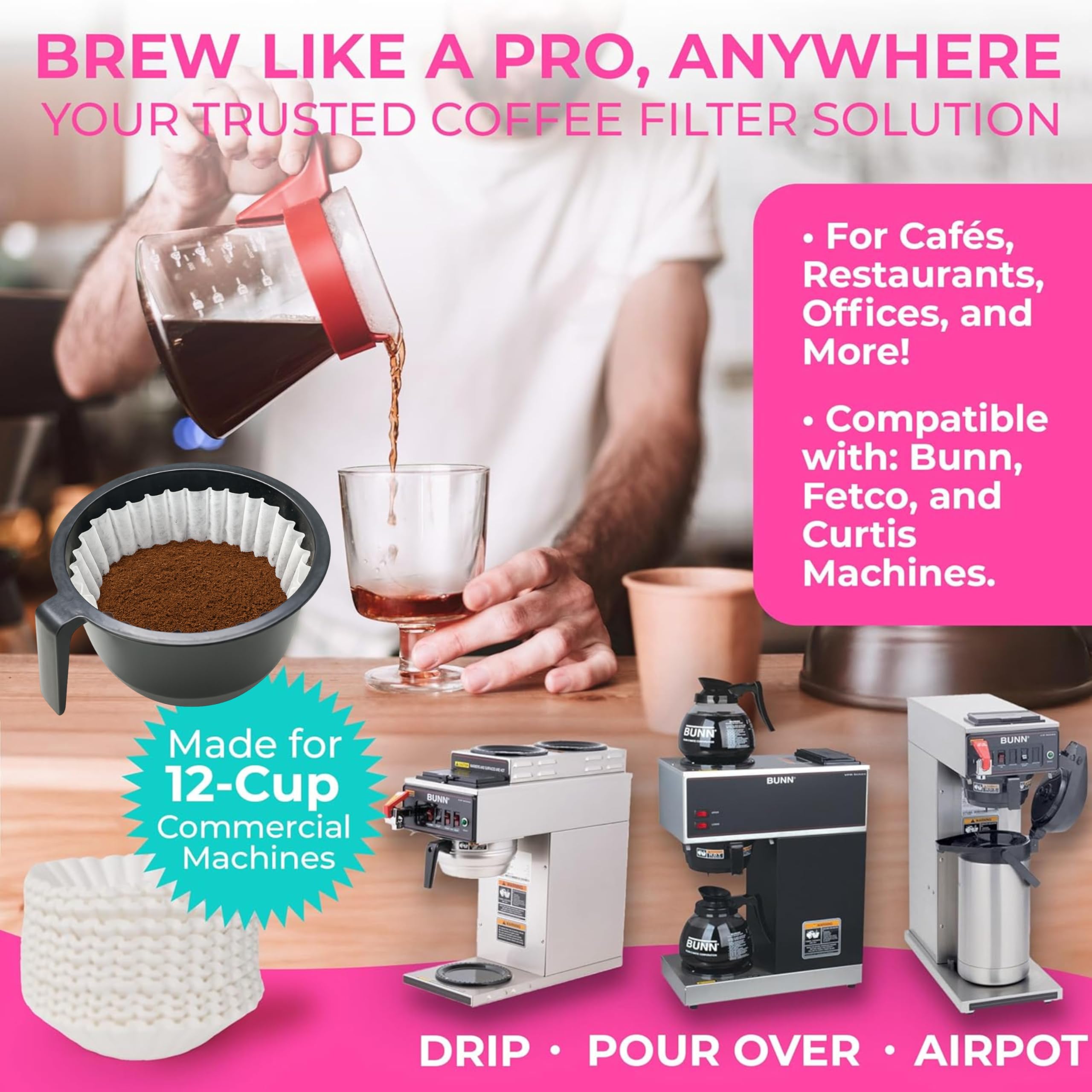 DRINK KATY'S premium paper delivers clean filtering and easy cleanup