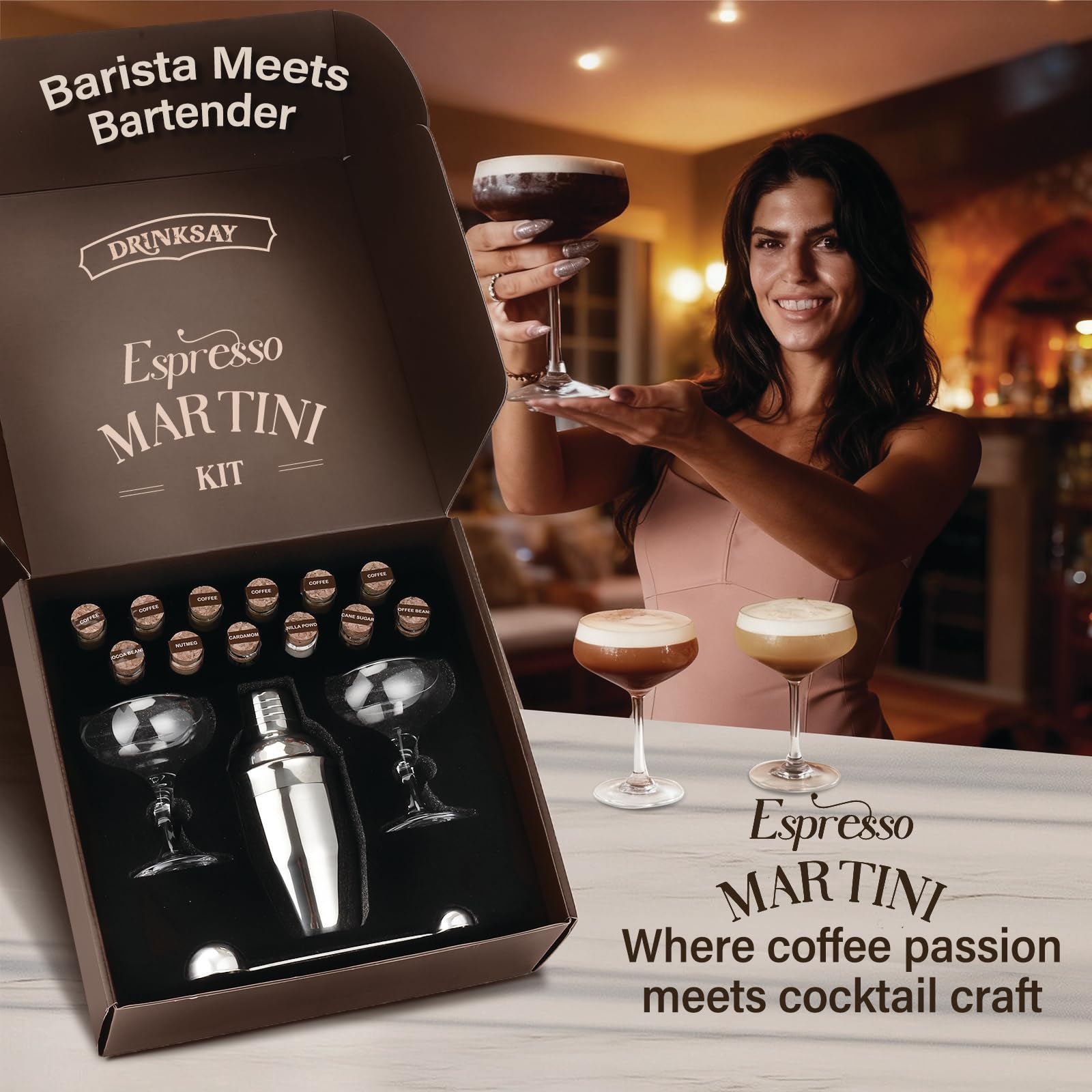 DrinkSay botanicals unlock aromatic notes like vanilla, cocoa, and spice