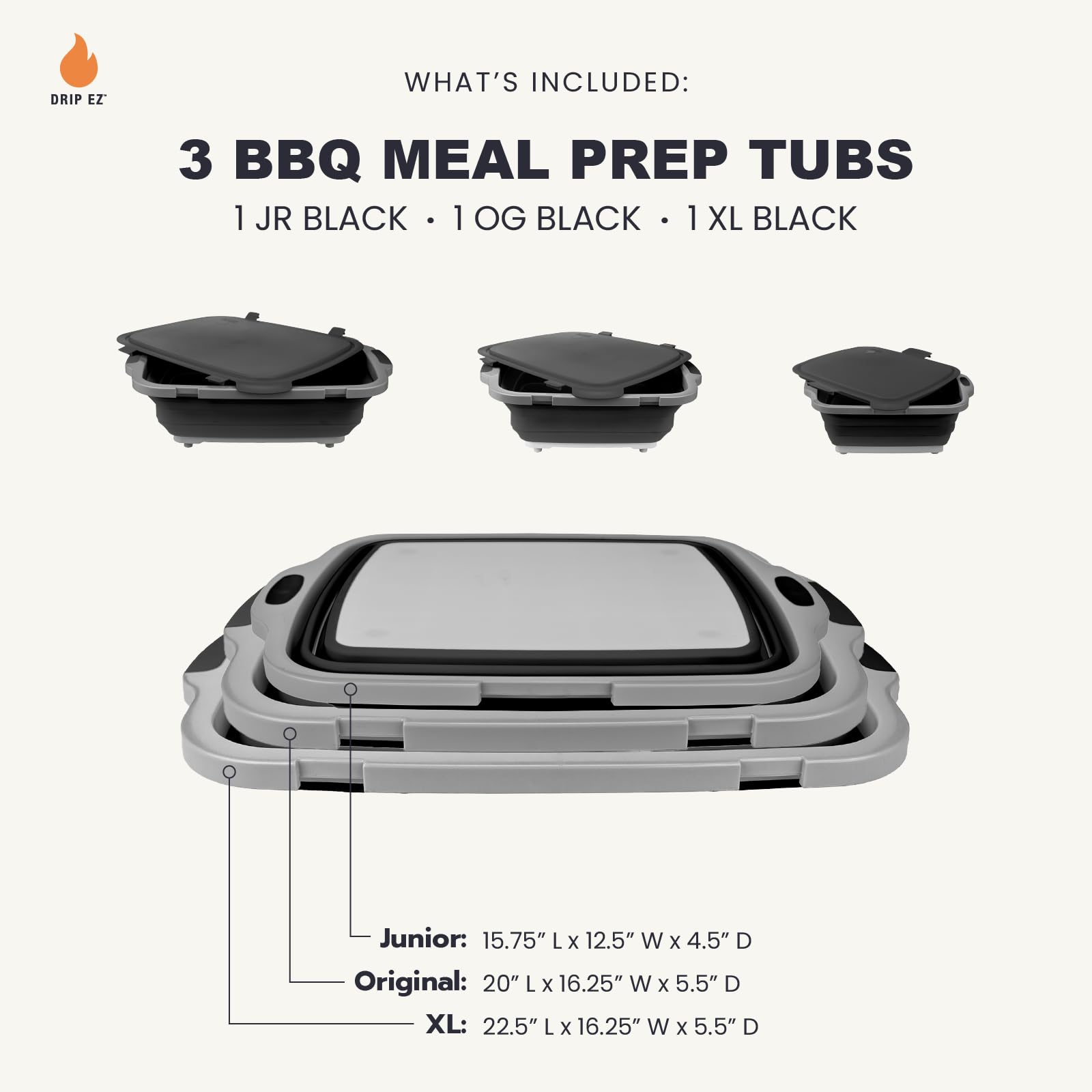 Drip EZ Junior tub with lid, ideal for snacks and sides on the go.